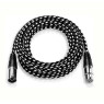 Fabric Braided XLR Cable 2m - Male to Female M/F 3pin Jack Multi-Shield Ofc Copper Microphone Mixer  - 2m ,6.5ft
